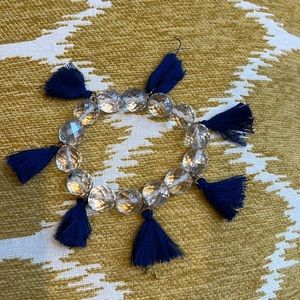 Navy tassel bracelet